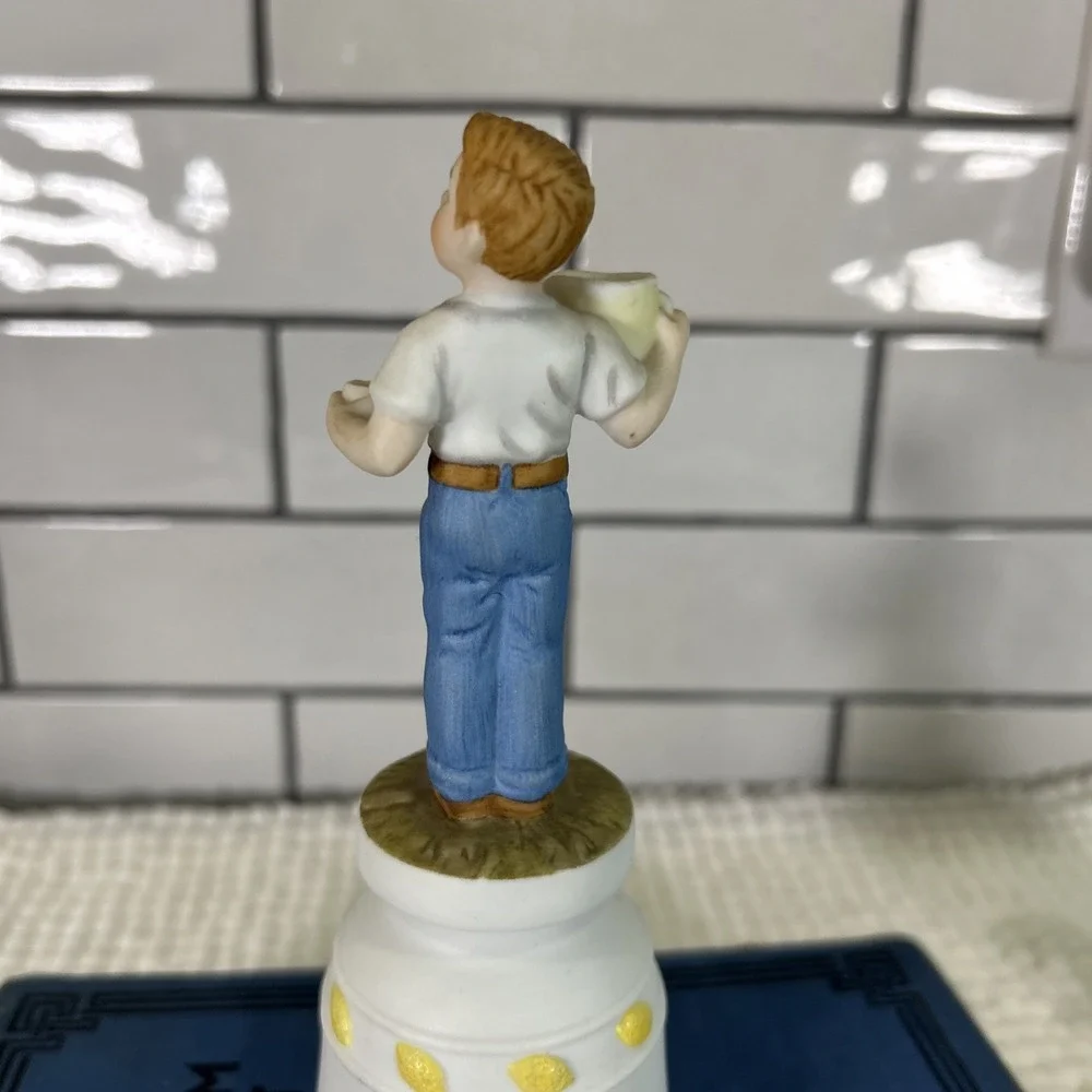 Vintage Norman Rockwell Bell Five Cents a Glass 1978 Porcelain Limited Edition